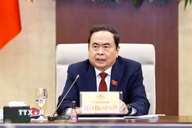 Chủ tịch Quốc hội Trần Thanh Mẫn phát biểu. (Ảnh: Doãn Tấn/TTXVN)