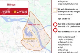  Những tuyến đường tạm cấm nhằm phục vụ Lễ kỷ niệm, diễu binh, diễu hành 