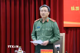 Thiếu tướng Nguyễn Quốc Toản, Chánh Văn phòng Bộ Công an. (Ảnh: Phạm Kiên/TTXVN)