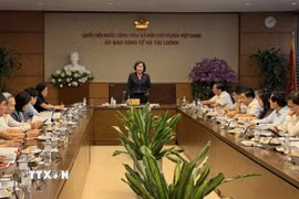 Quang cảnh buổi làm việc. (Ảnh: Đỗ Bình/TTXVN)