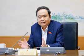 Chủ tịch Quốc hội Trần Thanh Mẫn, đại biểu Quốc hội thành phố Cần Thơ phát biểu. (Ảnh: Doãn Tấn/TTXVN)