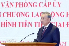 Tổng Bí thư Tô Lâm phát biểu. (Ảnh: Thống Nhất/TTXVN)