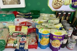 Sản phẩm chế biến xuất khẩu của các doanh nghiệp ở Đồng Tháp. (Ảnh: Hồng Nhung/TTXVN)