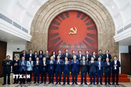 Tổng Bí thư Tô Lâm, Thủ tướng Phạm Minh Chính, Chủ tịch Quốc hội Trần Thanh Mẫn và các đại biểu. (Ảnh: Thống Nhất/TTXVN)