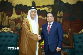 Thủ tướng Phạm Minh Chính tiếp ông Bader Almatrooshi, Đại sứ Các Tiểu vương quốc Ả-rập Thống nhất (UAE) tại Việt Nam. (Ảnh: Dương Giang/TTXVN)