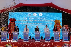 Lễ khởi động dự án nhà ở xã hội khu dân cư An Phú tại phường Quảng Phú, thành phố Đà Nẵng. (Ảnh: Trần Tĩnh/TTXVN)