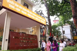 Trụ sở Đảng ủy, Hội đồng Nhân dân phường Ba Đình. (Ảnh: Văn Điệp/TTXVN)