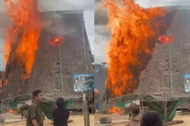 Quảng Ngãi: Hỏa hoạn thiêu rụi một nhà rông của người Bahnar