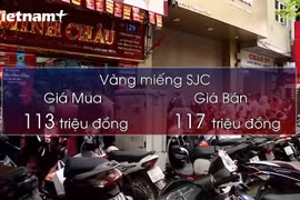 Giá vàng miếng SJC giảm sâu 4 triệu đồng mỗi lượng