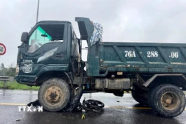 Hiện trường vụ tai nạn. (Ảnh: Lê Phước Ngọc/TTXVN)