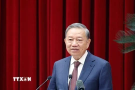 Tổng Bí thư Tô Lâm phát biểu. (Ảnh: Thống Nhất/TTXVN)