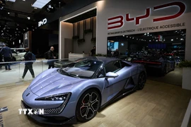 Một mẫu ôtô của hãng BYD. (Ảnh: THX/TTXVN)