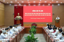 Tổng Bí thư Tô Lâm phát biểu. (Ảnh: Thống Nhất/TTXVN)