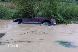 Mưa lũ tại Tuyên Quang. (Ảnh: TTXVN phát)