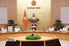 Thủ tướng Phạm Minh Chính chủ trì Phiên họp Chính phủ chuyên đề về xây dựng pháp luật tháng 9 năm 2025. (Ảnh: Dương Giang/TTXVN)