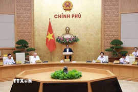 Thủ tướng Phạm Minh Chính chủ trì Phiên họp Chính phủ chuyên đề về xây dựng pháp luật tháng 9 năm 2025. (Ảnh: Dương Giang/TTXVN)
