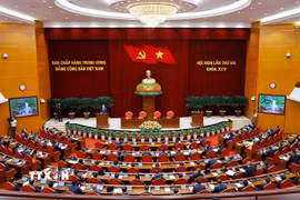 Tổng Bí thư Tô Lâm phát biểu bế mạc Hội nghị lần thứ hai Ban Chấp hành Trung ương Đảng khóa XIV. (Ảnh: Thống Nhất/TTXVN)