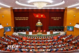 Tổng Bí thư Tô Lâm phát biểu bế mạc Hội nghị lần thứ hai Ban Chấp hành Trung ương Đảng khóa XIV. (Ảnh: Thống Nhất/TTXVN)