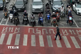 Quang cảnh đường phố tại Bangkok, Thái Lan. (Ảnh: THX/TTXVN)