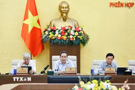 Chủ tịch Quốc hội Trần Thanh Mẫn phát biểu. (Ảnh: Doãn Tấn/TTXVN)