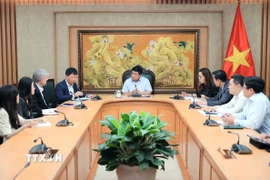 Phó Thủ tướng Nguyễn Chí Dũng tiếp ông Lindsay Mark Lewis, Giám đốc điều hành Viện Chính sách cấp tiến của Hoa Kỳ (PPI). (Ảnh: An Đăng/TTXVN)