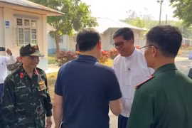 Lực lượng cứu hộ Việt Nam phối hợp với Myanmar trinh sát hiện trường động đất