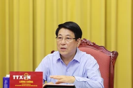 Chủ tịch nước Lương Cường phát biểu. (Ảnh: Lâm Khánh/TTXVN)