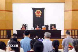 Quang cảnh phiên tòa ngày 20/5. (Ảnh: Phạm Kiên/TTXVN)