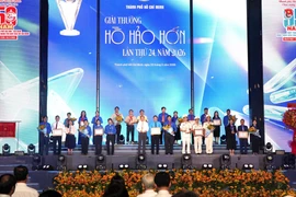 9 tập thể tiêu biểu nhận Giải thưởng Hồ Hào Hớn lần thứ 24, năm 2026. (Ảnh: Trung Tuyến/TTXVN)