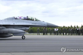 Máy bay tiêm kích KF-16 của Hàn Quốc. (Nguồn: Yonhap)