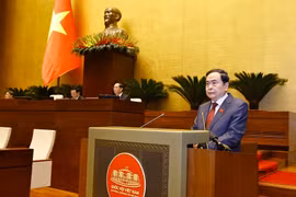 Chủ tịch Quốc hội Trần Thanh Mẫn phát biểu khai mạc Kỳ họp. (Ảnh: Doãn Tấn/TTXVN)