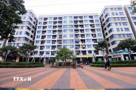 Khu nhà cho công nhân tại khu công nghiệp Yên Phong, tỉnh Bắc Ninh. (Ảnh: Tuấn Anh/TTXVN)