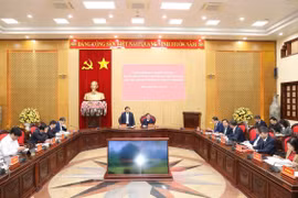 Quang cảnh buổi làm việc. (Ảnh: Đức Phương/TTXVN)
