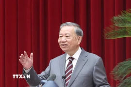 Tổng Bí thư Tô Lâm phát biểu . (Ảnh: Thống Nhất/TTXVN)