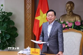 Phó Thủ tướng Trần Hồng Hà chủ trì cuộc họp. (Ảnh: Văn Điệp/TTXVN)