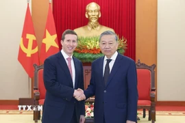Tổng Bí thư Tô Lâm tiếp Giám đốc điều hành Quỹ đầu tư Warburg Pincus (Hoa Kỳ) Jeffrey David Perlman. (Ảnh: Thống Nhất/TTXVN)