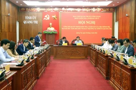 Ngày 4/3/2026, tại trụ sở Tỉnh ủy Quảng Trị, Đoàn kiểm tra, giám sát số 27 của Ban Chấp hành Trung ương Đảng tổ chức Hội nghị triển khai Quyết định kiểm tra, giám sát của Bộ Chính trị, Ban Bí thư năm 2026 đối với Ban Thường vụ Tỉnh ủy Quảng Trị. (Ảnh: Nguyên Linh/TTXVN)