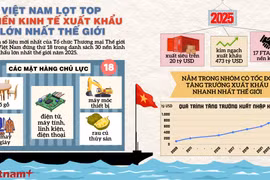 Việt Nam lọt top 30 nền kinh tế xuất khẩu lớn nhất năm 2025