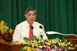 Ông Đồng Văn Thanh, Bí thư Tỉnh ủy, Chủ tịch HĐND tỉnh Hậu Giang, phát biểu chỉ đạo Hội nghị. (Ảnh: Duy Khương/TTXVN)