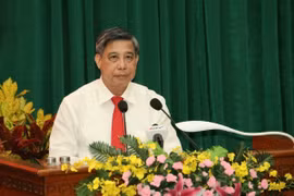 Ông Đồng Văn Thanh, Bí thư Tỉnh ủy, Chủ tịch HĐND tỉnh Hậu Giang, phát biểu chỉ đạo Hội nghị. (Ảnh: Duy Khương/TTXVN)