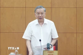 Tổng Bí thư Tô Lâm phát biểu. (Ảnh: Thống Nhất/TTXVN)