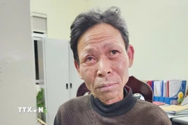 Bị can Cao Văn Hùng tại cơ quan điều tra. (Ảnh: TTXVN phát)