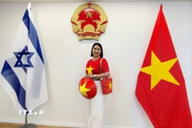 Bà Trương Thị Hồng - Chủ tịch Hội người Việt Nam tại Israel. (Ảnh: Thanh Bình/TTXVN)