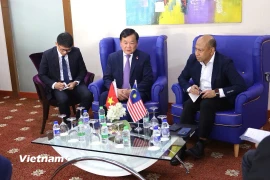 Thượng tướng Hoàng Xuân Chiến gặp Ngài Mohd Yani Bin Daud, Phó Tổng Thư ký Quốc phòng Malaysia. (Nguồn: Vietnam+)