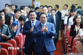 Thủ tướng Phạm Minh Chính dự Hội nghị tổng kết công tác ngành Công Thương năm 2025 và triển khai nhiệm vụ trọng tâm năm 2026. (Ảnh: Dương Giang/TTXVN)