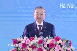 Tổng Bí thư Tô Lâm phát biểu tại lễ kỷ niệm. (Ảnh: Lâm Khánh/TTXVN)