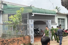 Căn nhà xảy ra vụ việc đang được công an điều tra. (Ảnh: Tường Quân/TTXVN)