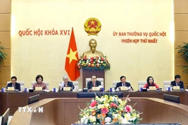 Chủ tịch Quốc hội Trần Thanh Mẫn chủ trì phiên họp. (Ảnh: Doãn Tấn/TTXVN)