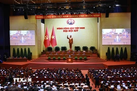 Toàn cảnh phiên khai mạc Đại hội XIV của Đảng. (Ảnh: TTXVN)