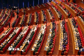 Quang cảnh phiên khai mạc Đại hội XIV của Đảng. (Ảnh: TTXVN)